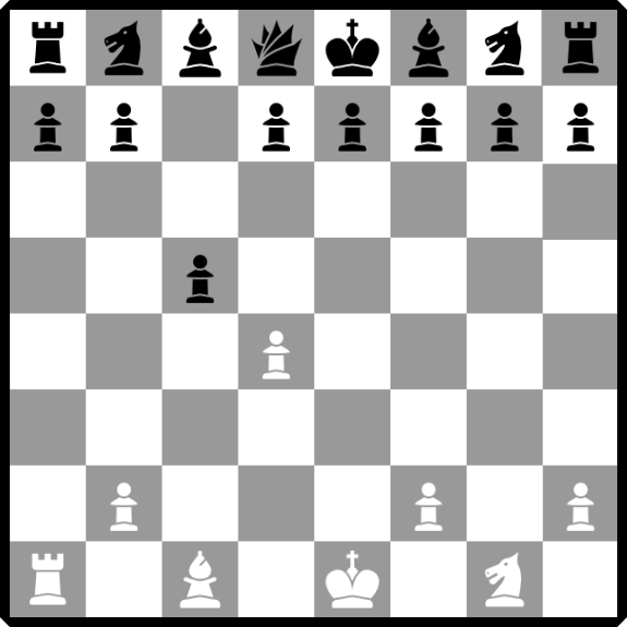 the Smith-Mora gambit chessboard position of the (Anti) Sicilian opening