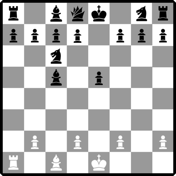 the Main line chessboard position of the Giuoco piano opening