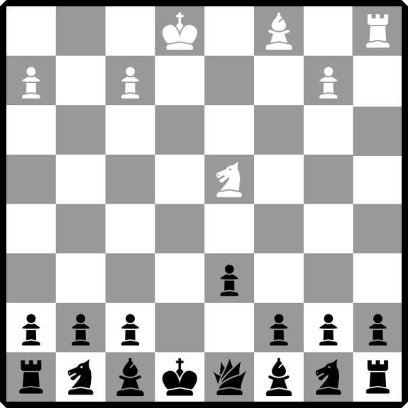 the Exchange variation chessboard position of the Philidor defence opening