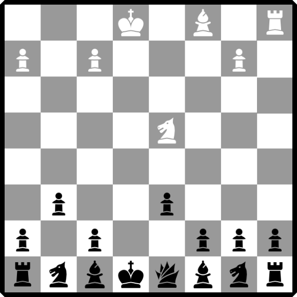 the Larsen variation chessboard position of the Philidor defence opening