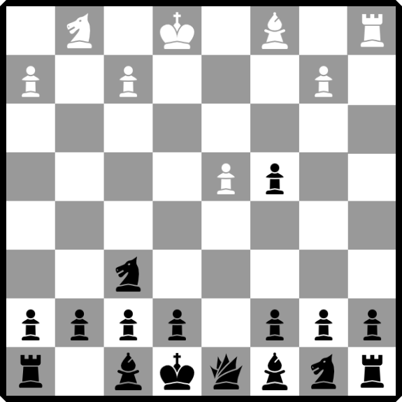 the Alekhine system chessboard position of the Queen's gambit accepted opening