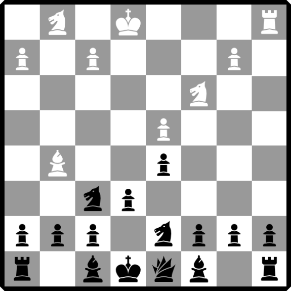 the Elephant trap chessboard position of the Queen's gambit declined opening