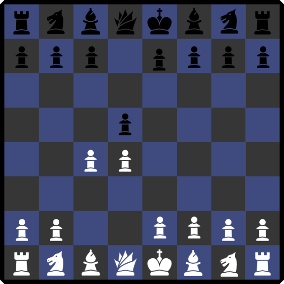 Image of the declined varation of the queen's gambit chess opening