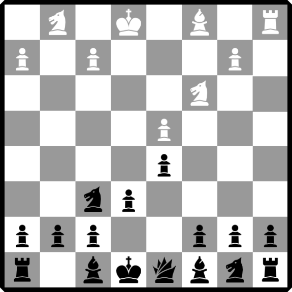 the Orthodox variation chessboard position of the Queen's gambit declined opening