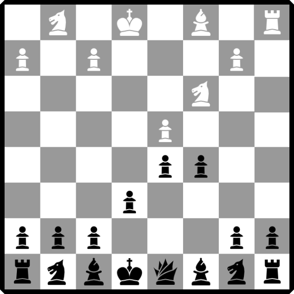 the Tarrasch defence chessboard position of the Queen's gambit declined opening