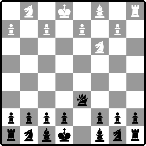 the Gubinsky-Melts defence chessboard position of the Scandinavian defence opening