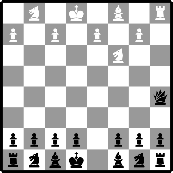 the Main line chessboard position of the Scandinavian defence opening