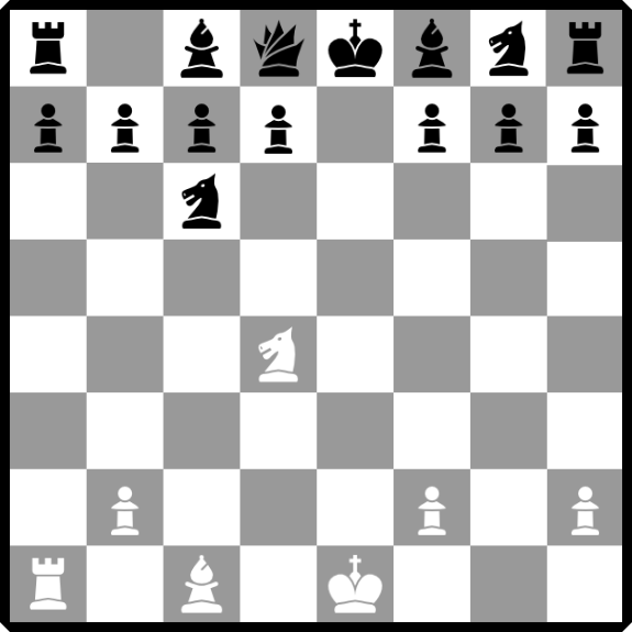 the Classical variation chessboard position of the Scotch game opening