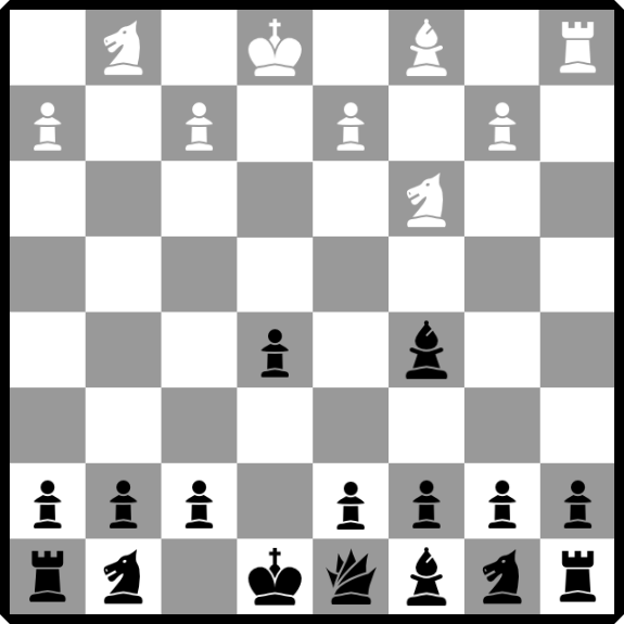 the Anderssen defence chessboard position of the Vienna game opening